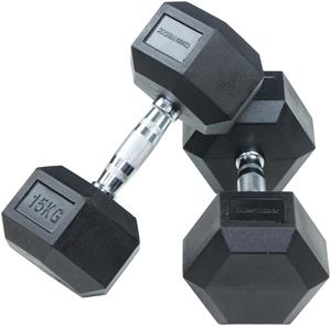 Lifemaxx Crossmaxx Hexagon Dumbbellset - 2 x 17,5 kg