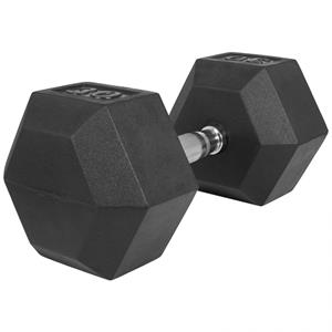 Gorilla Sports Dumbell - 30 kg - Gietijzer (rubber coating) - Hexagon - 