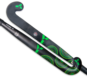 Y1 Hockey Hockeystick GLB 50 Lowbow Zwart Groen