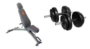 RS Sports Combinatie set Monaco + 2 x 15 KG dumbells