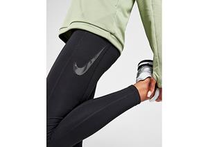 Nike Fast 7/8-legging met graphic, halfhoge taille en zakken voor dames - Black/Cool Grey- Dames