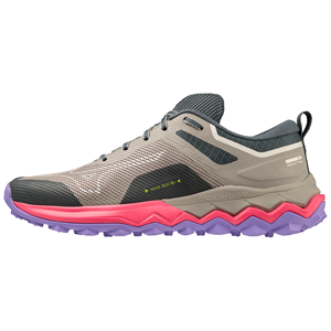 Mizuno WAVE IBUKI 4 Hardloopschoenen GGray/H-VisRoze/PPunch Dames 