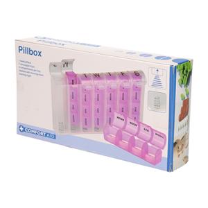 Comfort Aid Medicijnen doos/pillendoos 7 daags Engels roze 20 cm -