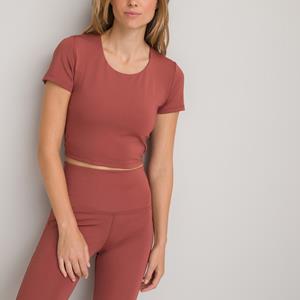 LA REDOUTE COLLECTIONS Cropped T-shirt in microvezel, korte mouwen