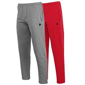 Donnay Donnay Heren - 2-Pack - Joggingbroek Wess - Zilvergrijs & Donkerrood