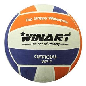 waterpolobal top grippy, rood-wit-blauw,