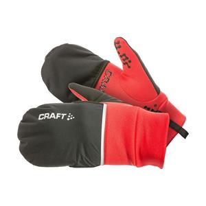 Craft Hybride weerhandschoenen zwart/rood Maat M Unisex