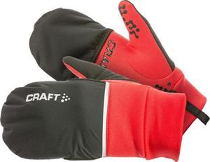 Craft Hybrid Weather Glove winter fietshandschoenen rood met zwart, XS / all season