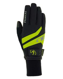 Roeckl Rocca GTX winter fietshandschoenen, zwart met geel / L