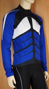 Shimano Performance Jersey LS fietsjack blauw met zwart heren