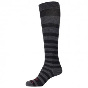Ivanhoe of Sweden  Wool Sock Compression Stripe, zwart/grijs
