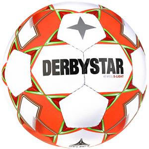 DERBYSTAR Atmos S-Light AG 290g Leicht-Fußball für Kunstrasenplätze weiß/orange/rot