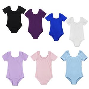 IEFiEL Girls Short Sleeve Ballet Leotard Gymnastics Leotards Kids Bodysuit Jumpsuit Ballerina Dance Leotards