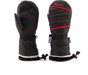 Sinner Stratton kinder skihandschoenen - Zwart/Rood - 9-10 jaar