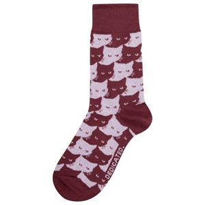 Dedicated  Socks Sigtuna Pepita Cats - Multifunctionele sokken, rood