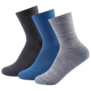 Devold  Daily Light Kid Sock 3-Pack - Merinosokken, grijs/blauw