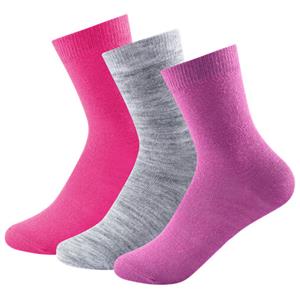 Devold  Daily Light Kid Sock 3-Pack - Merinosokken, roze