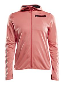 Craft Eaze Jersey Hood Jacket dames skivest roze, M