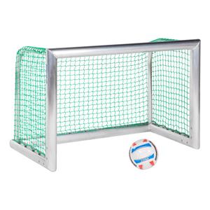 Sport-Thieme Mini-Trainingsdoel Professional Kompakt, Alu-naturel, Incl. net groen (mw 4,5 cm), 1,20x0,80 m