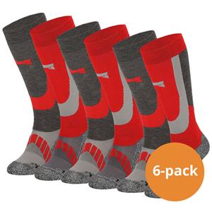 Xtreme Sockswear Xtreme Skisokken Unisex 6-pack Multi Red