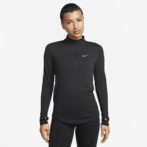 Nike Dri-FIT Swift hardlooptop van wol met lange mouwen voor dames - Zwart