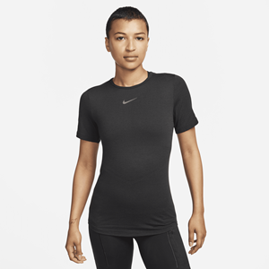 Nike Swift Wool Dri-FIT hardlooptop met korte mouwen voor dames - Zwart