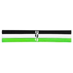 Unisport Haarband 3-Pak - Groen/Wit/Zwart