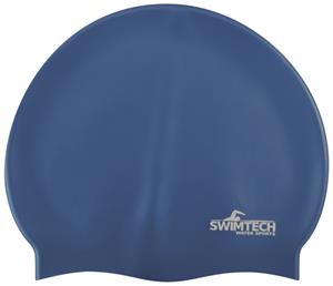 SwimTech badmuts siliconen one size donkerblauw
