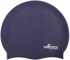 SwimTech badmuts siliconen one size marineblauw