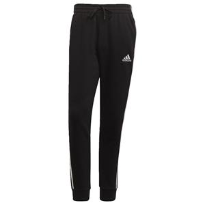 Adidas Trainingsbroek Essentials Fleece Tapered 3-Stripes - Zwart/Wit