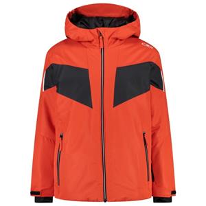 Boy's Jacket Fix Hood Twill - Ski-jas, rood