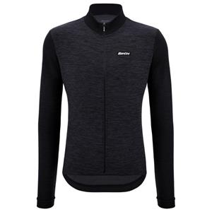 Santini  Pure Block Colour Thermal Cycling Jersey - Fietsshirt, zwart