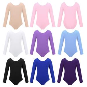 Inhzoy Kids Meisjes Lange Mouw Ballet Danseres Leotard Jurk Podium Performance Dans Kostuums