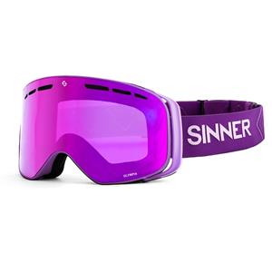 Sinner Olympia skibril - Mat Paars - Roze lens