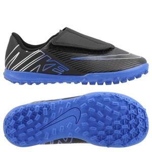 Nike Mercurial Vapor 15 Club Velcro TF Shadow - Zwart/Zilver/Blauw Kids