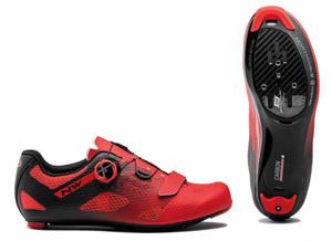 Northwave Storm Carbon wielrenschoenen, rood met zwart / 46