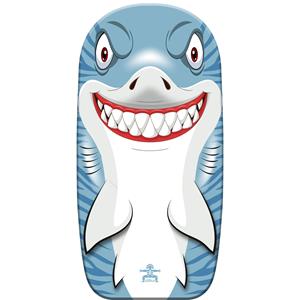 Gebro Bodyboard haai - kunststof - lichtblauw/wit - 82 x 46 cm -