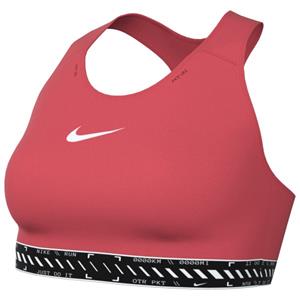 Nike  Women's Dri-Fit Swoosh On The Run Med-Support Bra - Sportbeha, rood