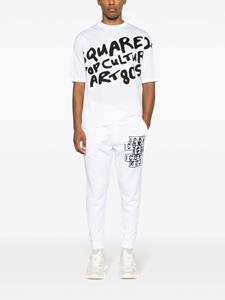 Dsquared2 Icon-print cotton track pants - Wit