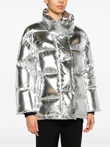 Perfect Moment foiled-finish padded ski parka - Zilver