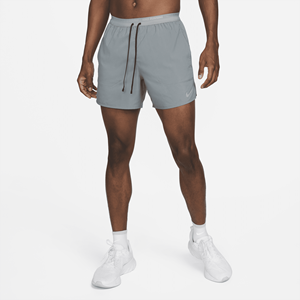 Nike Stride Dri-FIT hardloopshorts met binnenbroek voor heren (13 cm) - Grijs