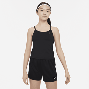 Nike Dri-FIT Indy Tanktop-sport-bh voor meisjes - Zwart