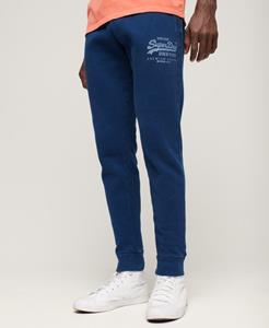 Superdry Mannen Klassieke Heritage Joggingbroek met Vintage Logo Blauw