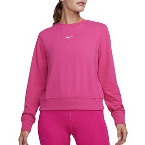 NIKE Dri-FIT One Crew-Neck French Terry Sweatshirt Damen 615 - fireberry/white