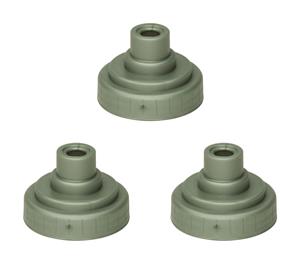 Race Caps 3-pack opzetdop zilver