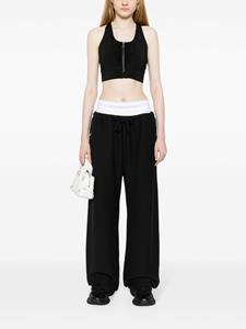 Alexander Wang layered-design cotton track pants - Zwart