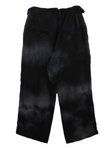 Yohji Yamamoto tie-dye wool track pants - Bruin