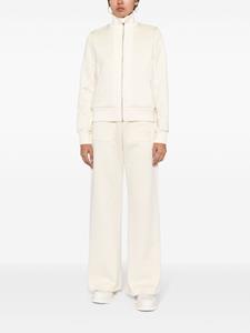Off-White logo-embroidered flared track pants - Geel