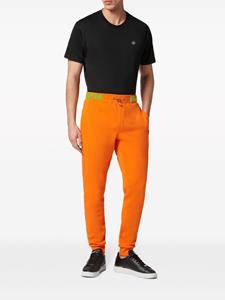 Philipp Plein Skull and Bones logo-waistband track pants - Oranje
