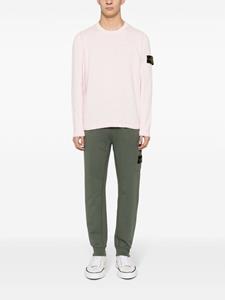 Stone Island Compass-patch cotton track pants - Groen